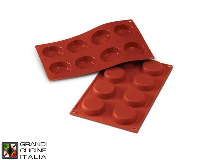  Food-safe Silicone mold for N°8 Flan Ø60 h 17 mm  - SF045