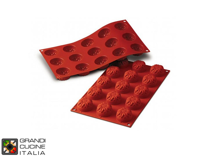  Food-safe Silicone mold for N°15 Small Sunflower Ø44x27h mm - SF072