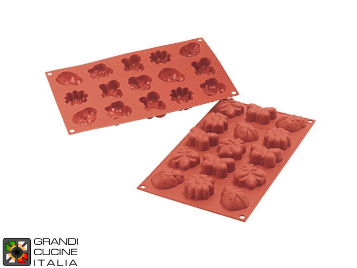  Stampo in silicone alimentare per N°15 Mini Forme Springlife  50x38x20h mm - SF135