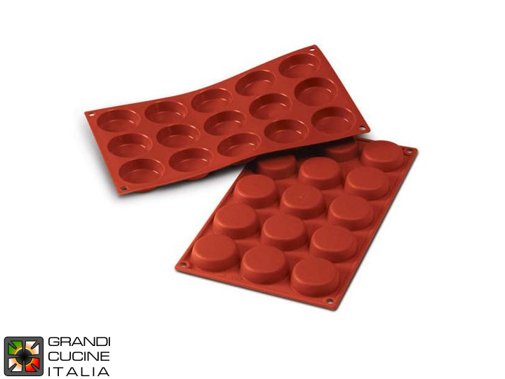  Food-safe Silicone mold for N°15 Flan Ø50 h 14 mm - SF044