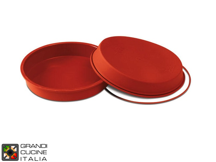  Food-safe Silicone round baking tin Ø220x42h mm  - SFT122