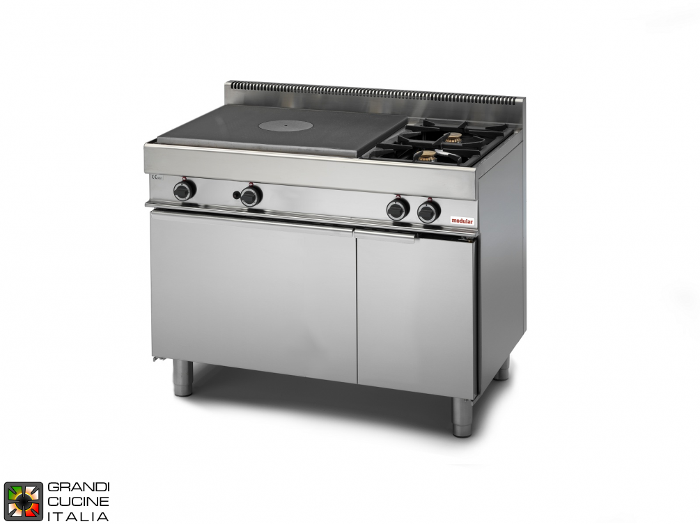  Gas solid top - 2 burners -  gas oven - neutral cabinet