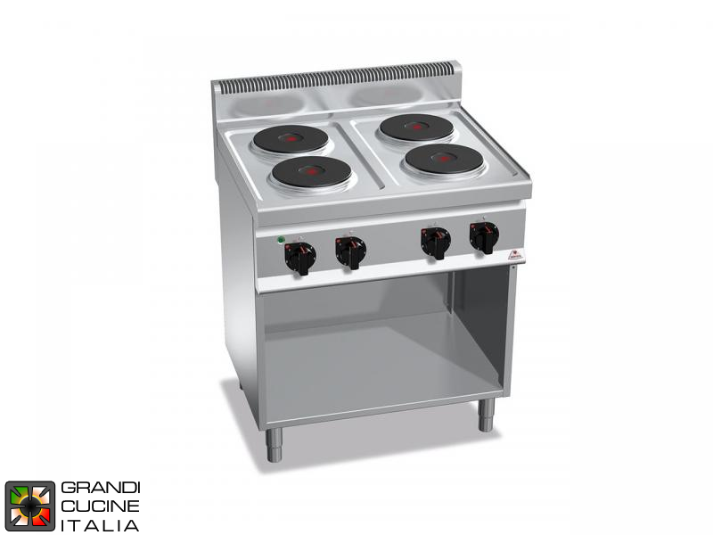  Electric Stove - 4  Round Plates - Open Cabinet