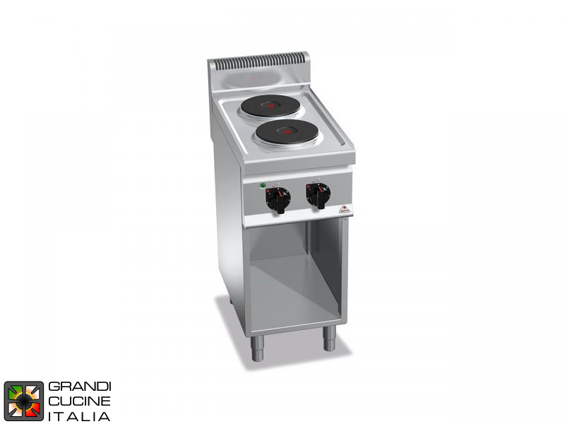 Electric Stove - 2  Round Plates - Open Cabinet