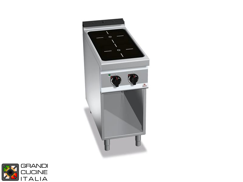  Infrared Electric Stove - 2 Zones - Open Cabinet