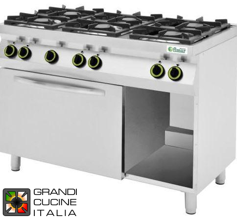  Gas cooker with 6-burner gas oven