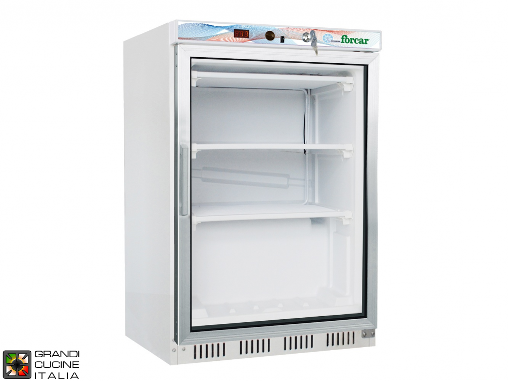  Freezer - 120 Liters - Temperature  -18 / -22 °C - Single Door - Static Refrigeration - Glass Door