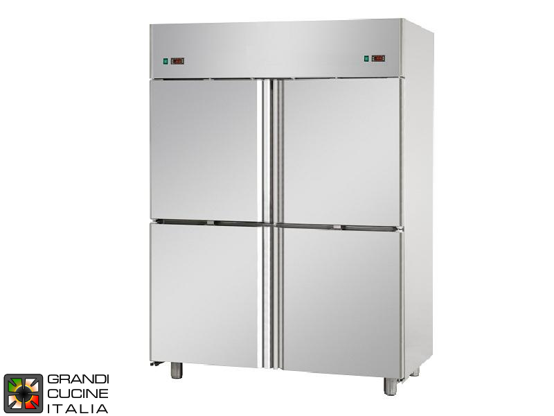  Dual Temp Refrigerated Cabinet - 1380 Liters - Temperature -2 / +8 °C - Temperature -18 / -22 °C - Four Doors - Ventilated Refrigeration