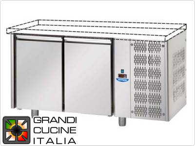  Refrigerated counters - GN 1/1 - Temperature 0°C / +10°C - Two doors - Engine compartment on the right - Without worktop  - Ventilated cooling