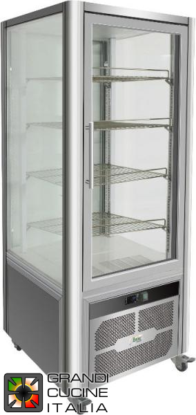  Ventilated display case on 4 sides - 4 shelves - 408 lt