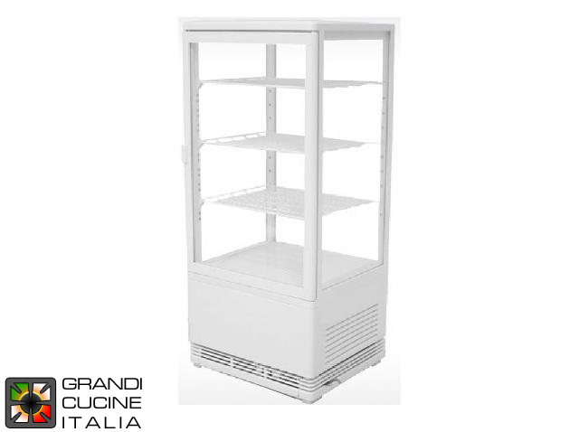  Vertical Refrigerated Cabinet - 3 Adjustable Shelves - Temperature Range +2/+12 °C - White Color