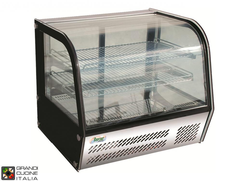  Vetrina Refrigerata da Banco con Vetro Curvo - Range +2/+8 °C - Capacità 160LT