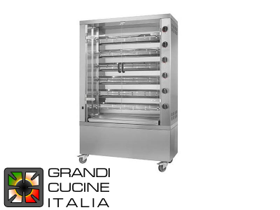  Vertical electric rotisserie compat - 6 swords -max 36 chickens