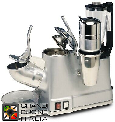  Machine with 4 functions: ice-crusher, citrus fruit squeezer, blender, frappe blender