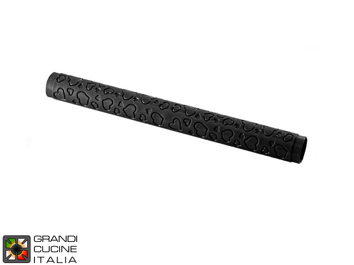  Black Rolling Pin, Lines hearts - RP03