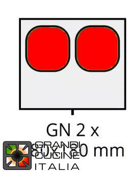  Moule 180 x 180 mm - GN2 -n. 2 empreintes