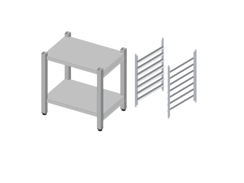  High Open Stand with Tray Holder Kit - N° 7 x EN 60x40 Capacity