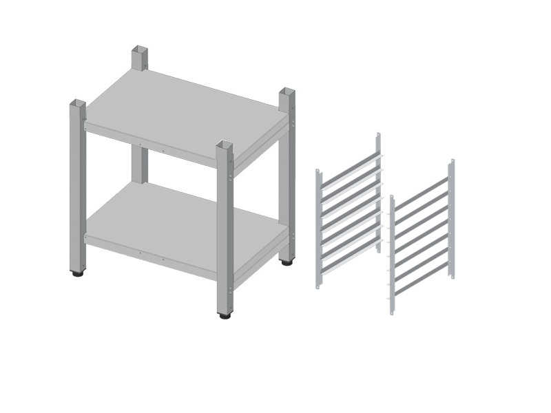  Ultra-High Open Stand with Tray Holder Kit - N° 7 x EN 60x40 Capacity