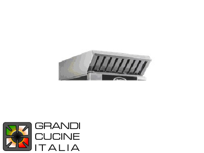  Hood with steam condenser (Only for electric ovens) for Compact GN1/1 - GN2\3 Model - Frame with active carbon filter