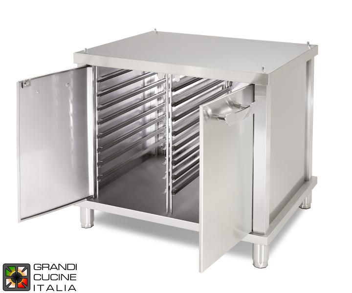  High closed support with 60X40 tray rack - 2 doors