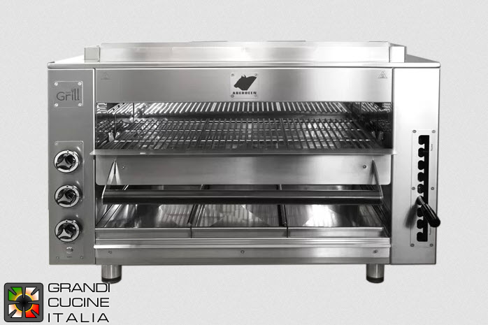  Grill barbecue au gaz - Chauffage infrarouge - Ligne PRO - N°3 Brûleurs - Grille Dimensions 682x474 mm - Structure Fixe