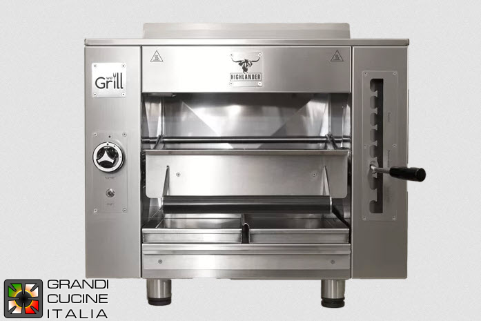  Grill barbecue au gaz - Chauffage infrarouge - Ligne PRO - Brûleur Unique - Grille Dimensions 387x374 mm - Structure Fixe
