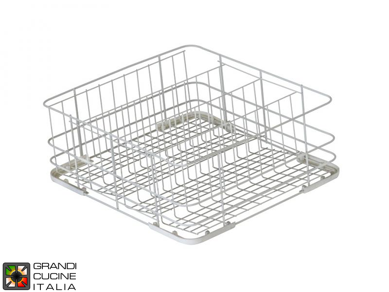  Inclined basket for wine glasses 3 compartments - Dim. mm 400x400x180