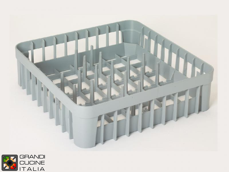  Plastic basket for 9 dishes - Dim. mm 400x400x120
