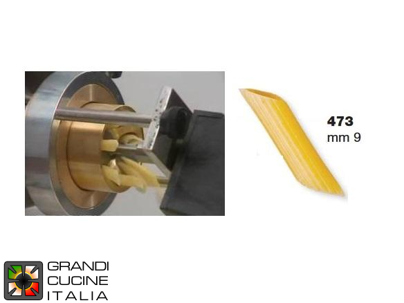  Teflon Die for Penne Rigate - 9 mm - Including Rotatory Pasta Cutter
