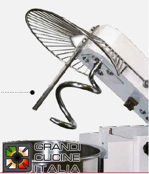  Spiral mixer - tilting head and removable bowl IR17 VS - capacity 17 lt - variable speed