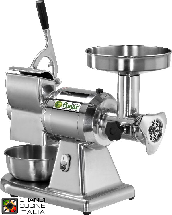  Combined meat mincer and grater  12/T grinding group in stainless steel - 1phase