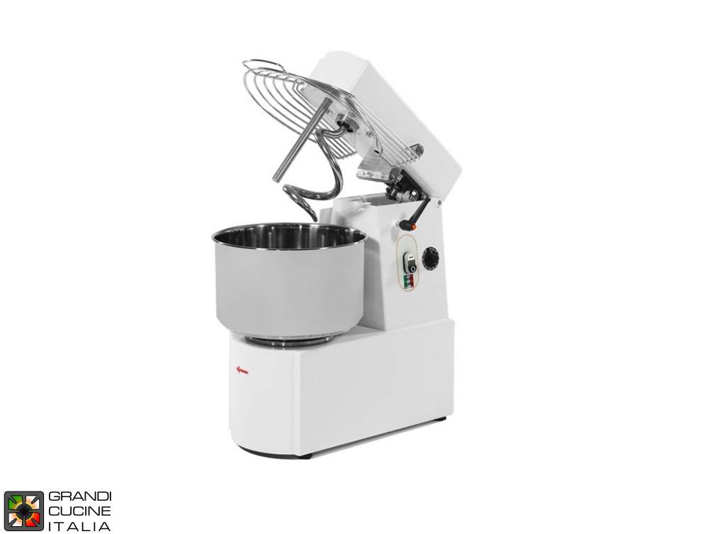  Spiral Dough Mixer with rising top  RTF line - monophase 21Lt.