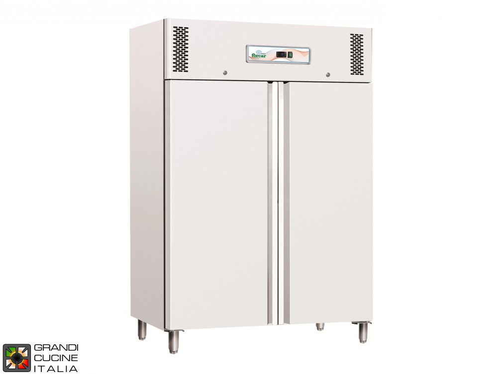  Armoire Réfrigérée - 1100 Litres - Température  +2 / +8 °C - Deux Portes - Réfrigération Statique - Couleur Blanc