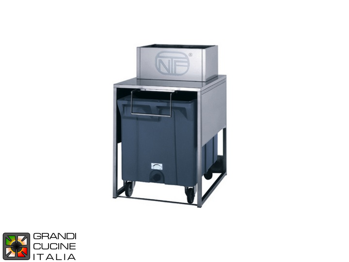  Storage bin for ice - Cart included - Capacity 17 kg - Cart capacity 108 kg