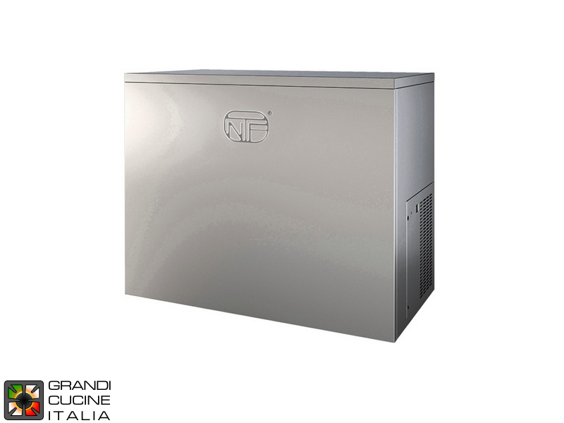  Machine à glaçons - Cube compact 17g - Production journalière 155 kg - Refroidissement a l'eau - Sans bac à glace