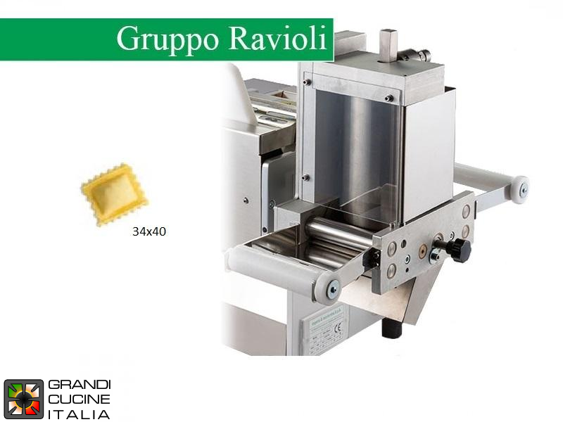  Gruppo Ravioli Automatico - Formato 34x40 mm - Produttività Indicativa 10 Kg/Ora