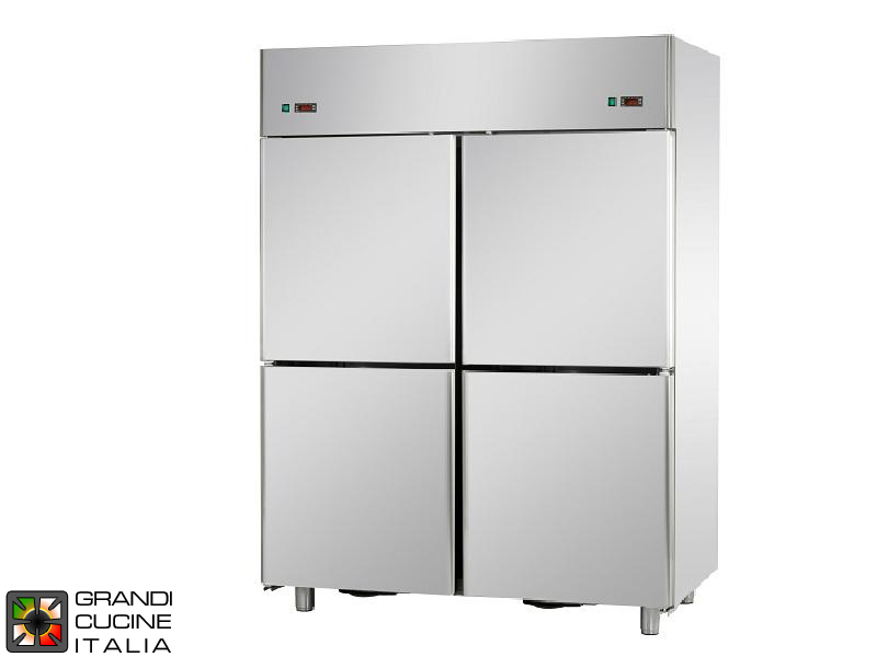  Armoire Réfrigérée Double Température - 1400 Litres - Température 0 / +10 °C - Quatre Portes - Réfrigération Ventilée