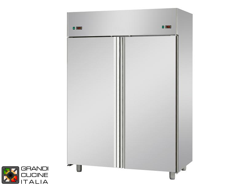  Armoire Réfrigérée Double Température - 1380 Litres - Température -2 / +8 °C - Deux Portes - Réfrigération Ventilée
