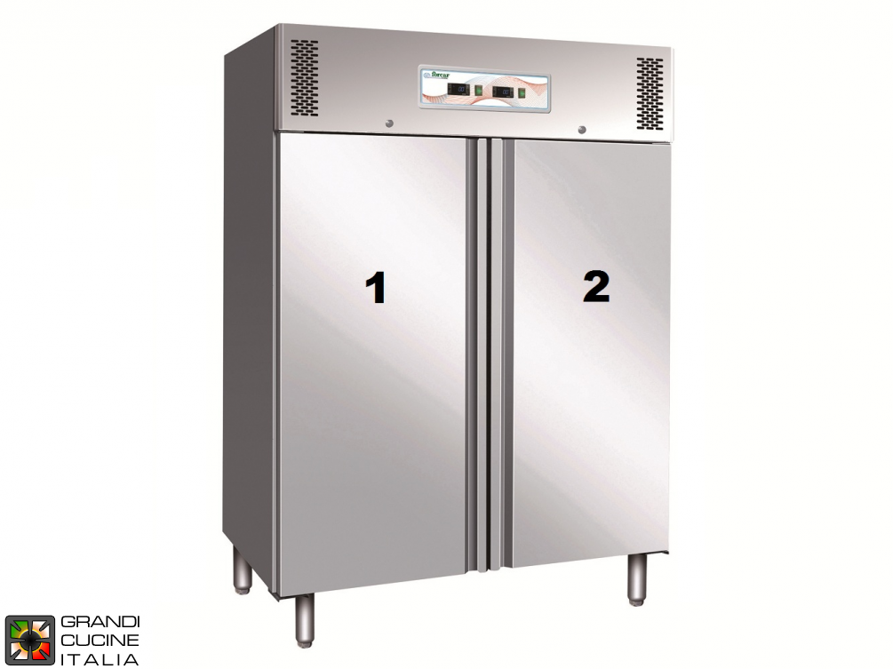  Armoire Réfrigérée Double Température - 1000 Litres - Température  -2 / +8 °C - Température  -18 / -22 °C - Deux Portes - Réfrigération Ventilée