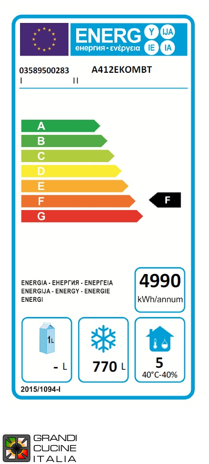  Armoire Congélateur - 1200 Litres - Température -18 / -22 °C - Quatre Portes - Réfrigération Ventilée