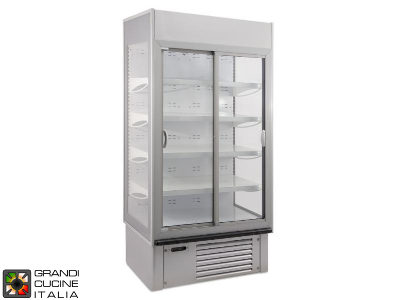  Réfrigérateur Mural - 1340 Litres - Refrigeration Statique - Température 0 / +10 °C - Couleur Gris Aluminium - Portes Coulissantes