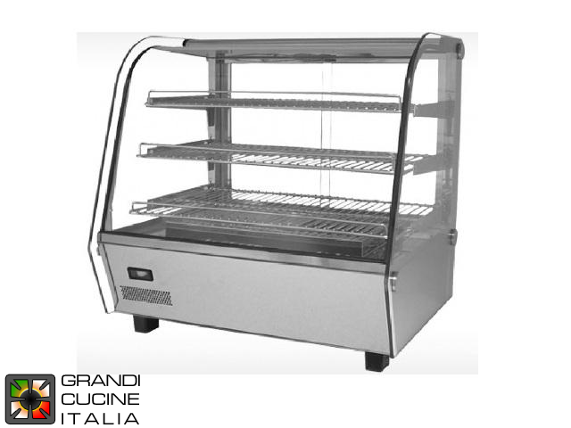  Hot Showcase - 3 extractable and adjustable shelves - Capacity 120 Lt