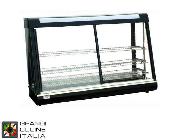  Hot Showcase - 3 extractable and adjustable shelves - Width 120 Cm - Temperature Range 30 / 110°C