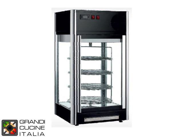  Refrigerated Vertical Tabletop Showcase - 4 Motorized Rotary Shelves - Positive Temperature +2/+12 °C